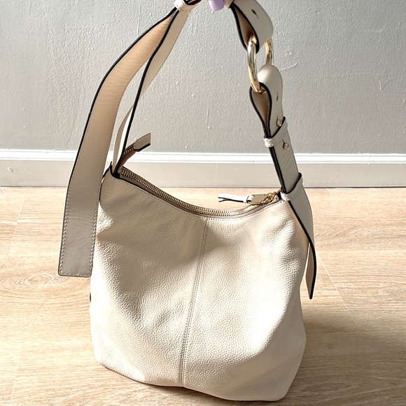 Calvin Klein Cream Leather Handbag - Picture 1 of 7
